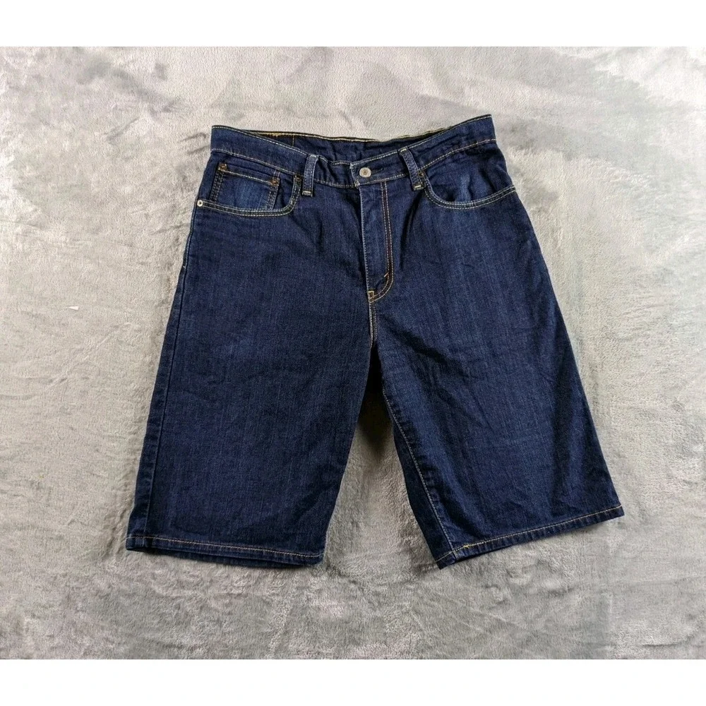 Levis 569 Shorts Mens 32 Blue Denim Dark Wash Skate Loose 11
